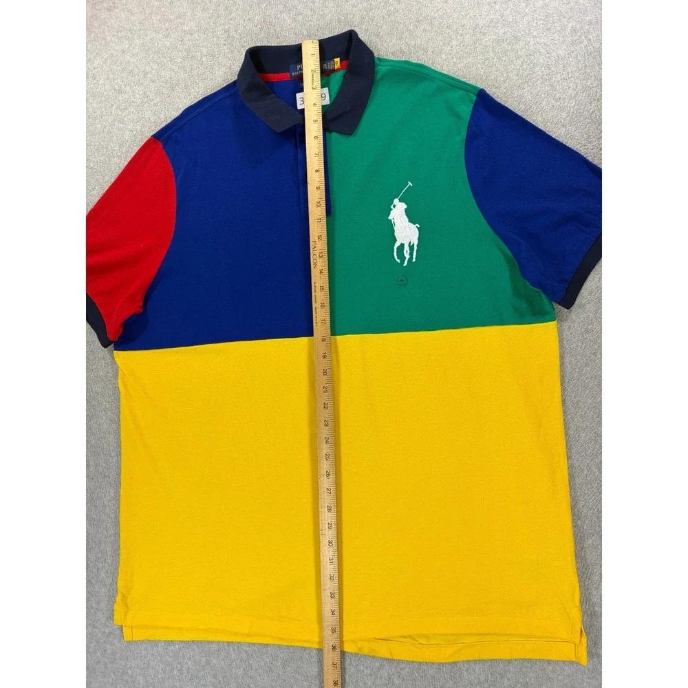 NWT Polo Ralph Lauren Color Block Short Sleeve Polo Shirt (Men's 2XL)